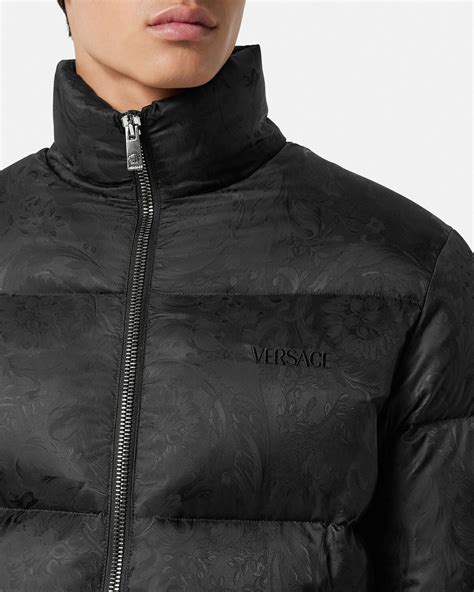 versace red puffer jacket|versace windbreaker jacket.